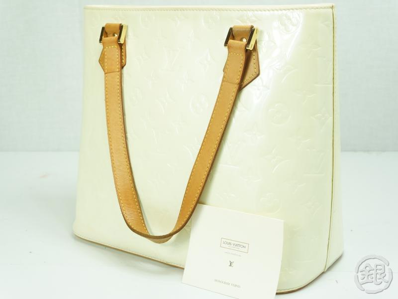 AUTHENTIC PRE-OWNED LOUIS VUITTON VERNIS PERLE WHITE HOUSTON SHOULDER BAG M91342 | GINZA-JAPAN ...