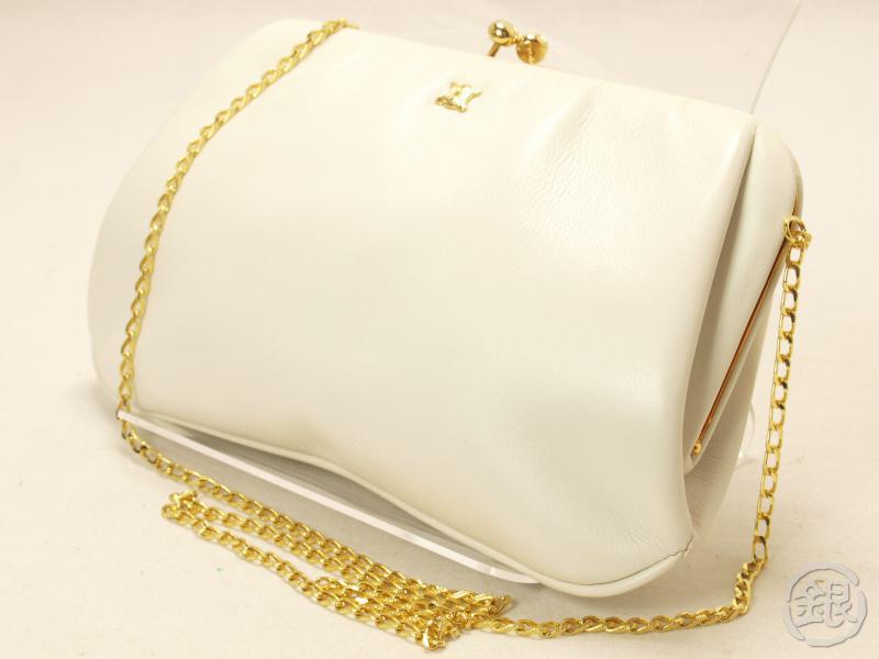 celine shoulder luggage tote price - celine white leather shoulder bag with dust bag